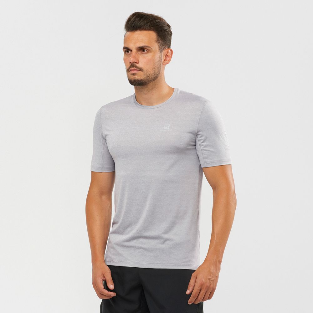 T-Shirts Salomon Homme Grise - Salomon OUTLINE - France (5692-ETVHF)